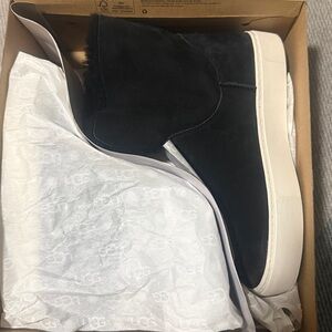 UGG Black Suede High-Top Sneakers